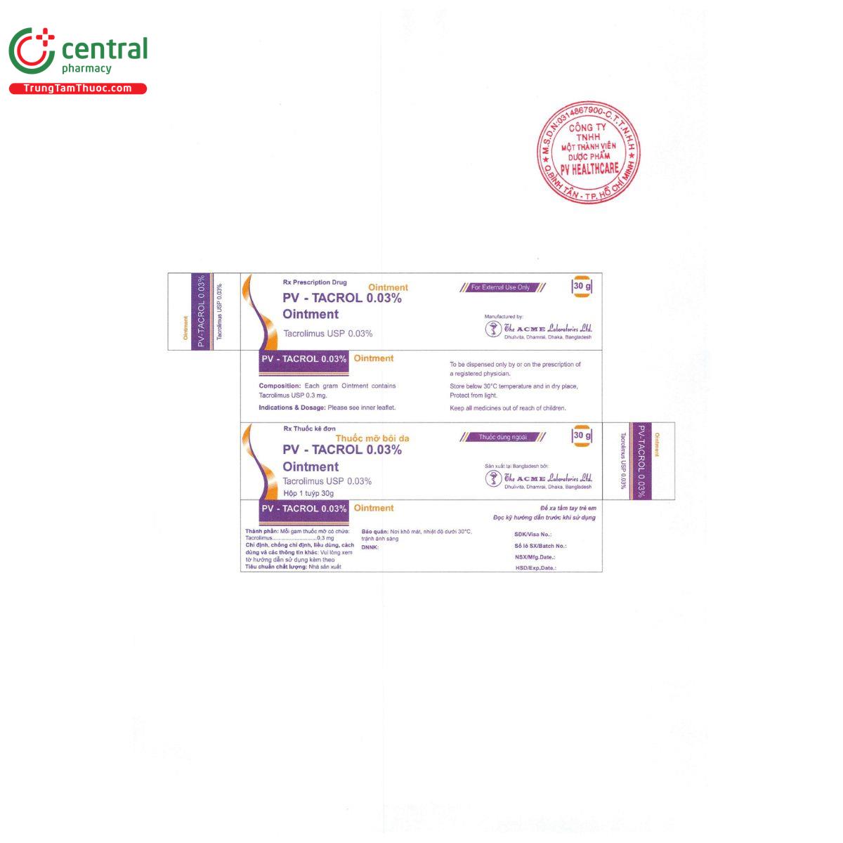 pv tacrol 0 03 6 S7216 pv tacrol 0 03 6 S7216