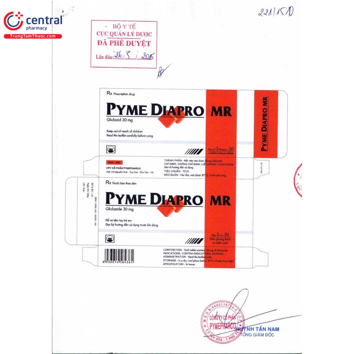 pyme diapro mr 30mg 9 T8816