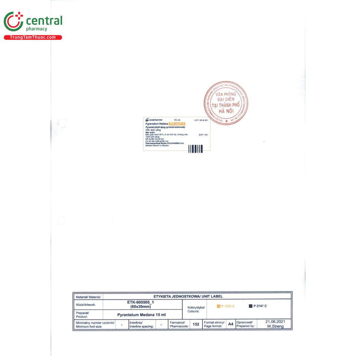 pyrantelum medan 250mg 5ml 1 B0082