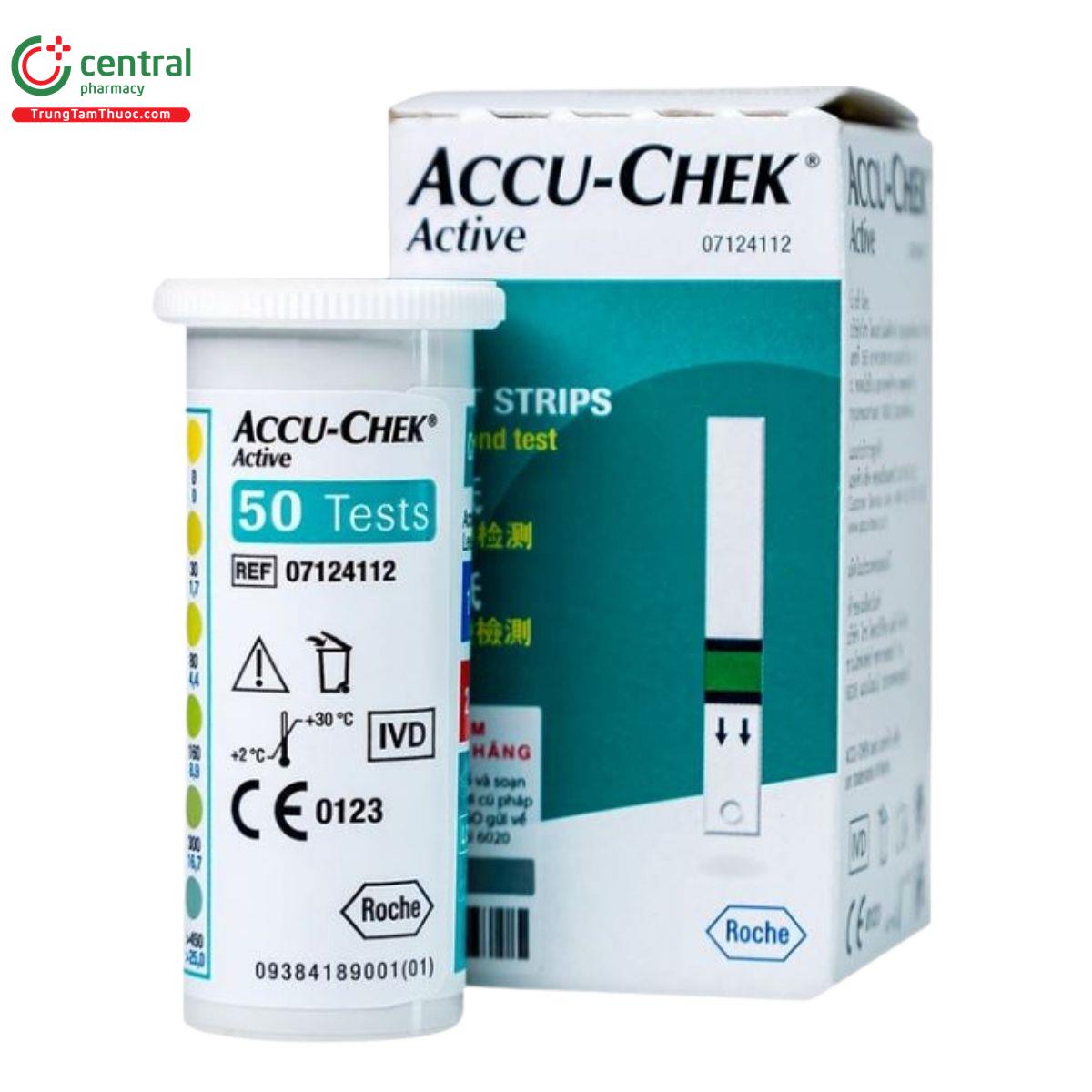 que thu duong huyet accu chek active 50 que 2 S7288