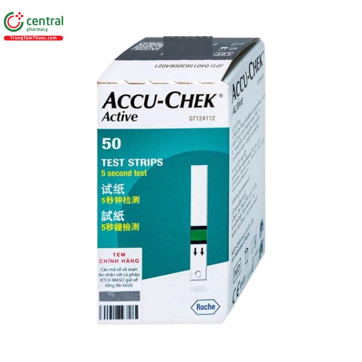 que thu duong huyet accu chek active 50 que 4 F2486