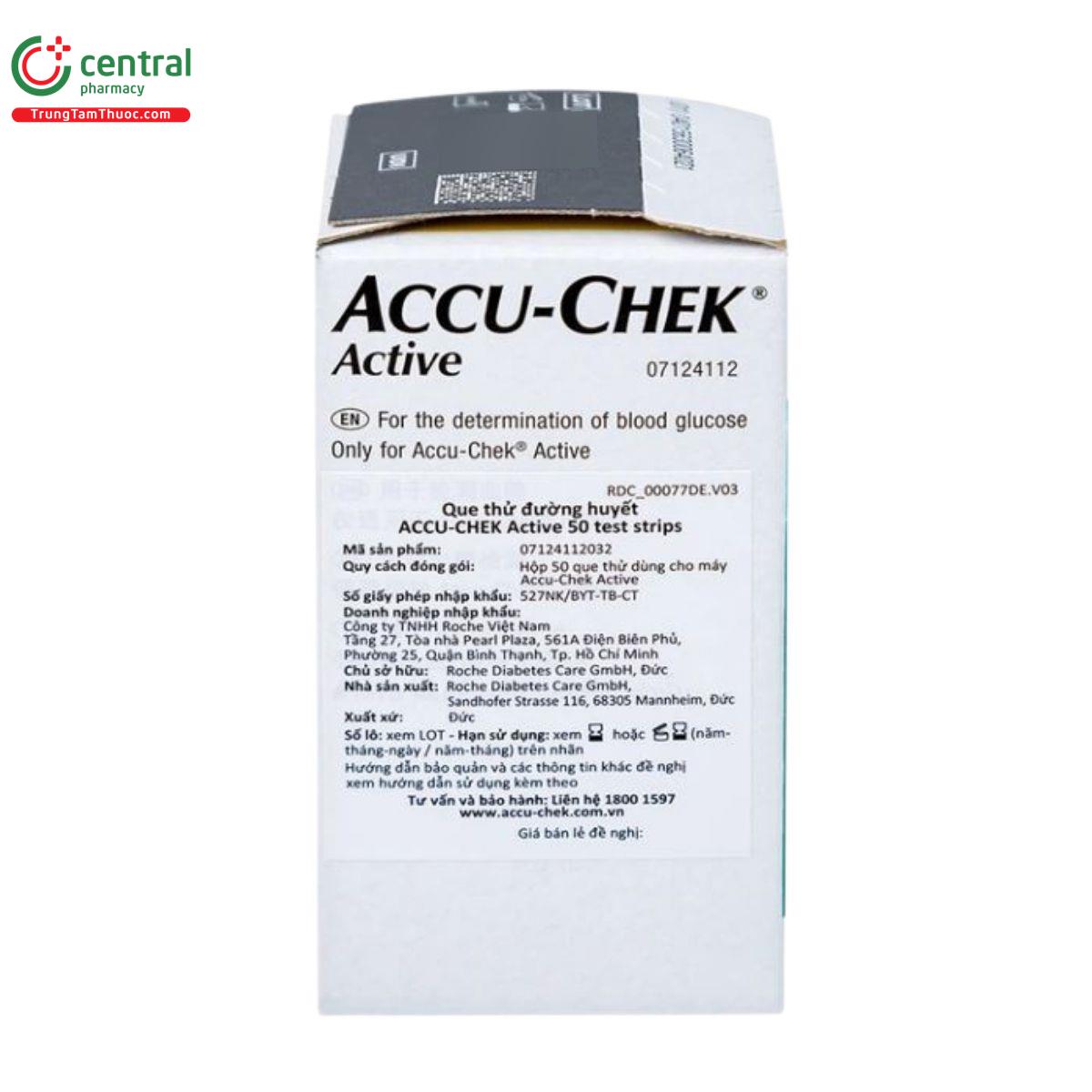 que thu duong huyet accu chek active 50 que 5 M4133