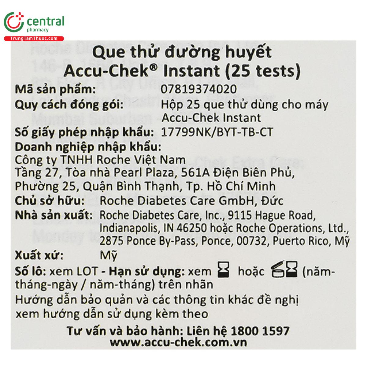 que thu duong huyet accu chek instant 6 U8687