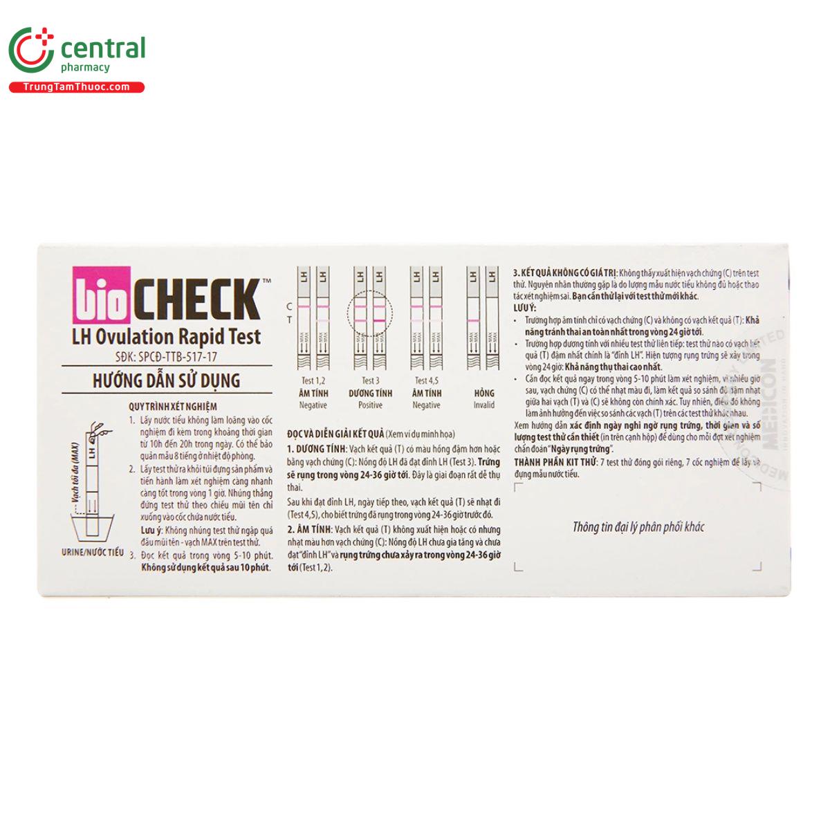 que thu rung trung biocheck lh ovulation rapid test 3 C1152