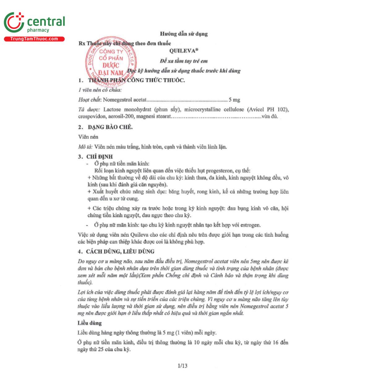 quileva 5mg 3 C0272