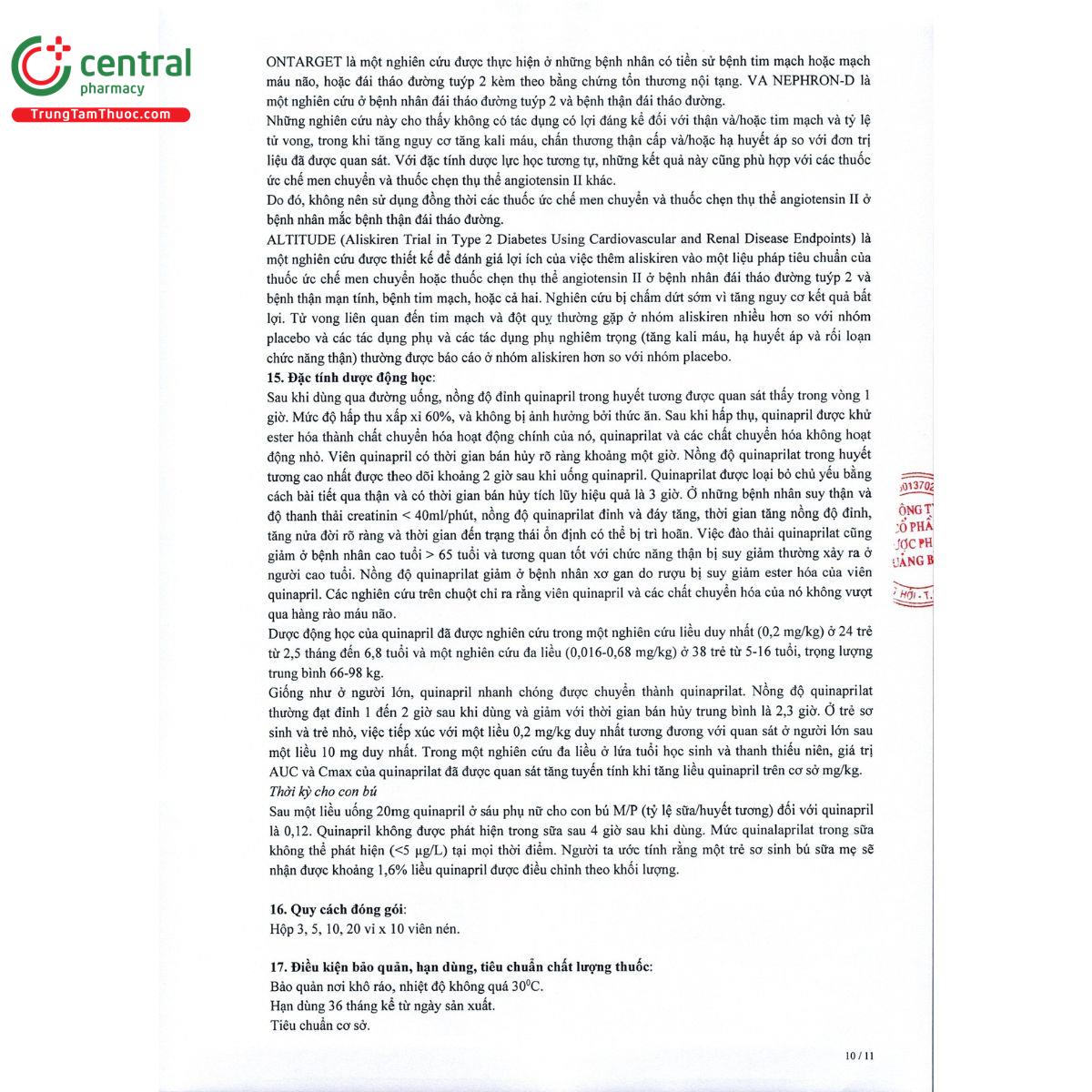 quinapril 10mg quapharco 14 O6310