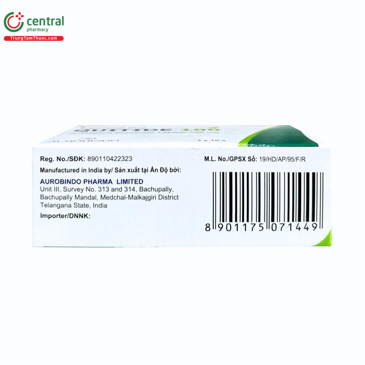 quitide 100mg 4 L4288