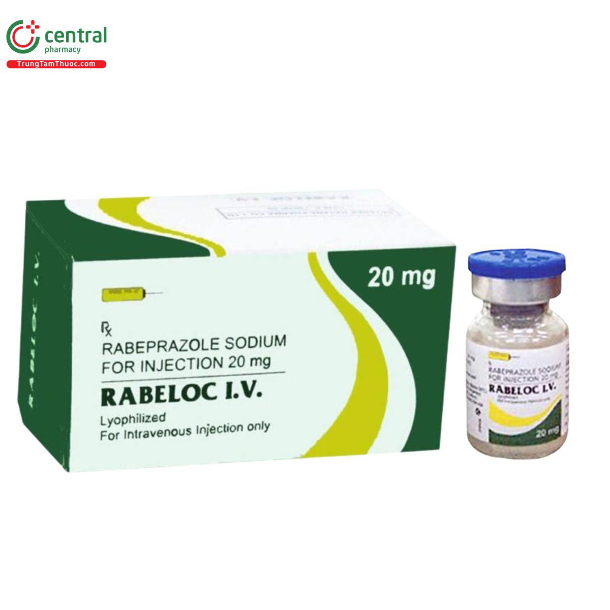 Thuốc Rabeloc I.V. 20mg điều trị trào ngược thực quản dạng loét/bào mòn