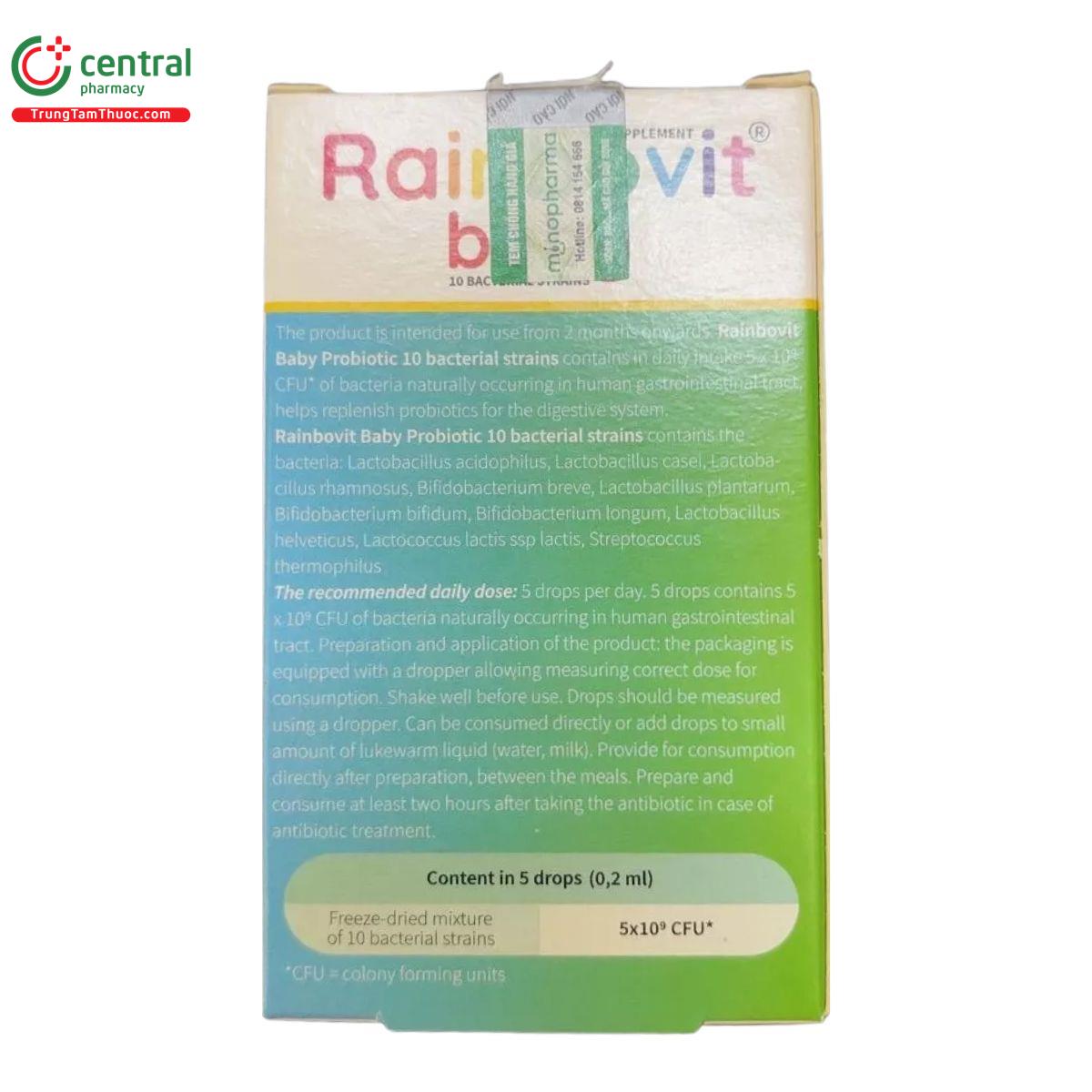 rainbovit baby probiotic 10 7 P6030 rainbovit baby probiotic 10 7 P6030
