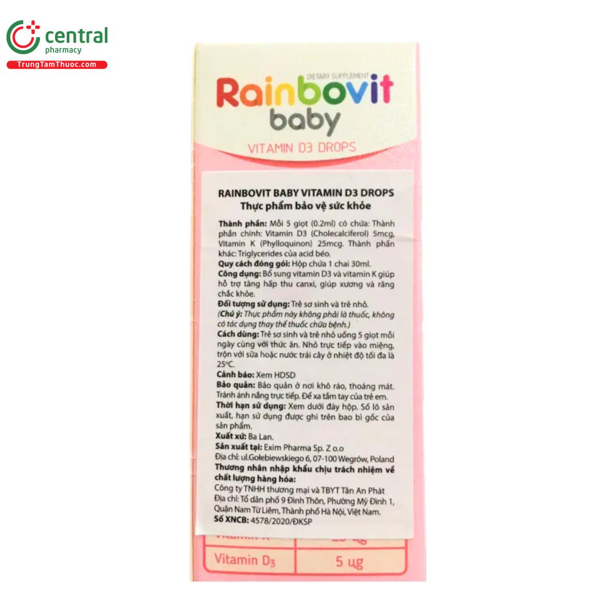 rainbovit baby vitamin d3 k 6 D1504 rainbovit baby vitamin d3 k 6 D1504