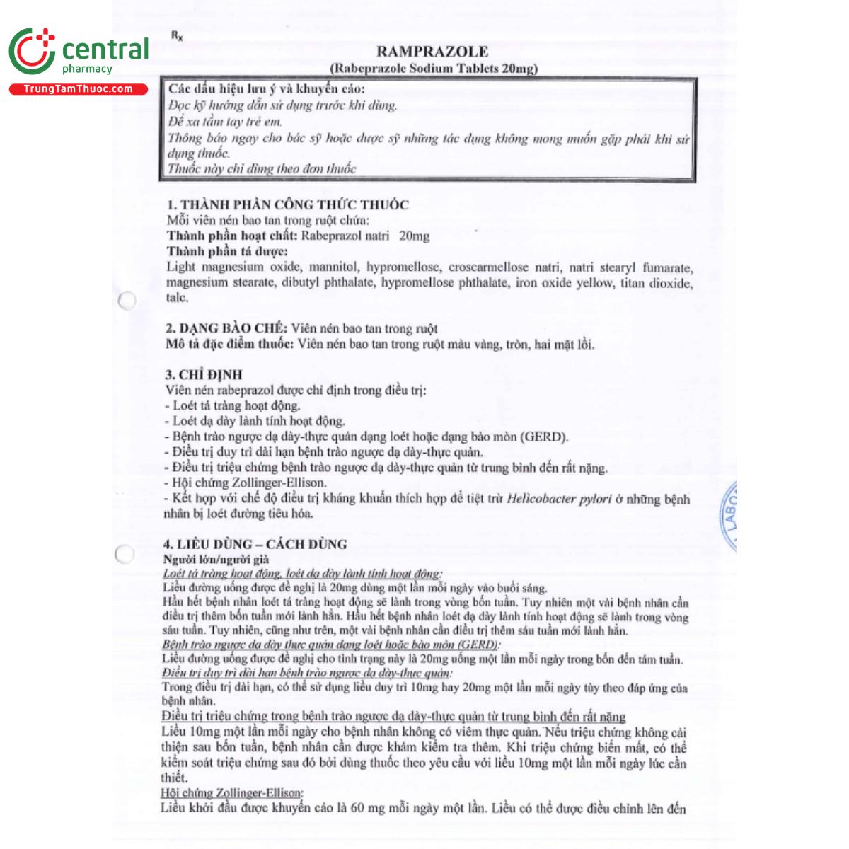 ramprazole 20mg 4 L4711