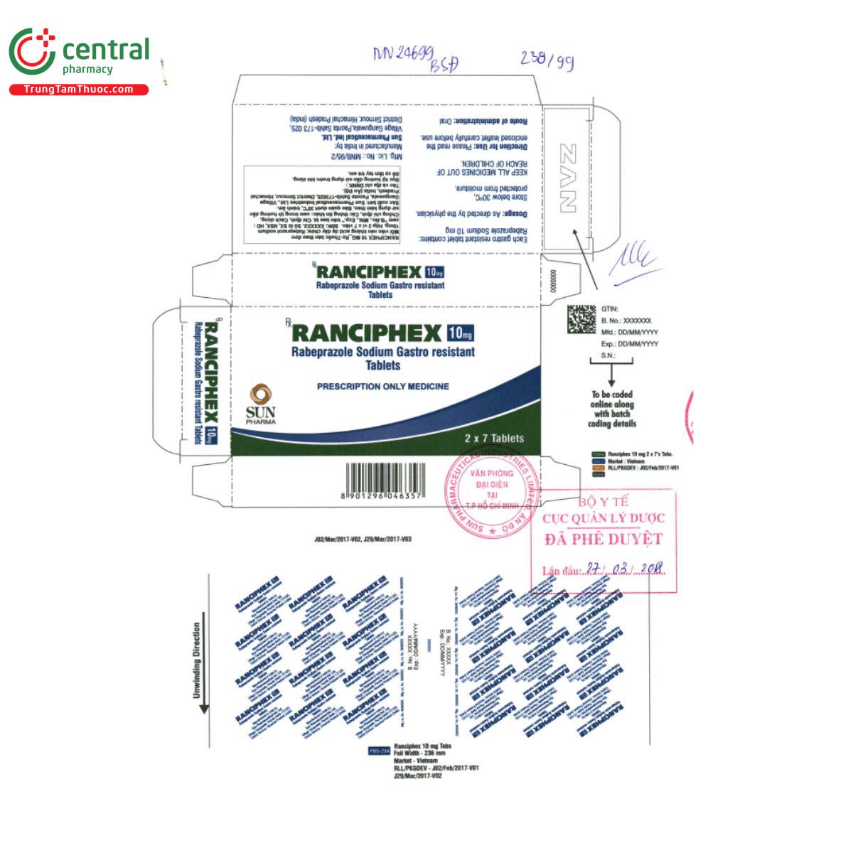 ranciphex 10mg 4 C1076