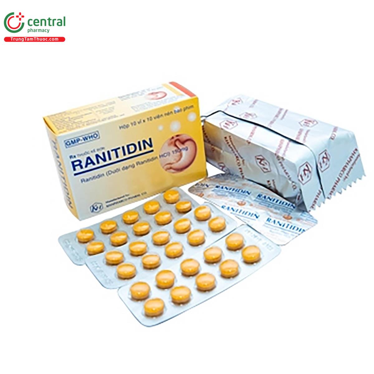 Thuốc Ranitidin 150mg Khapharco điều trị viêm loét dạ dày - tá tràng