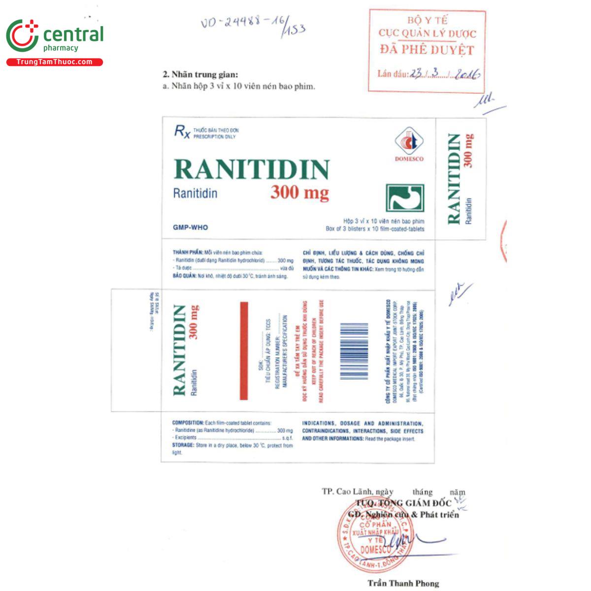 ranitidin 300mg domesco 5 R6272 ranitidin 300mg domesco 5 R6272