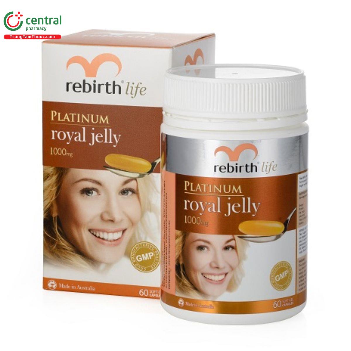 rebirth life platinum royal jelly 1000mg 1 V8327