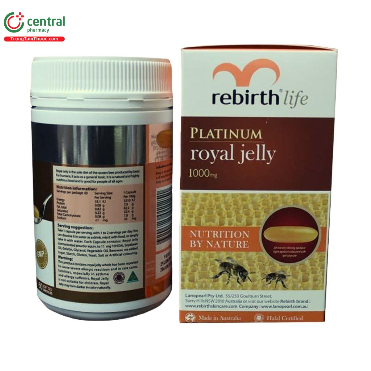 rebirth life platinum royal jelly 1000mg 2 G2866