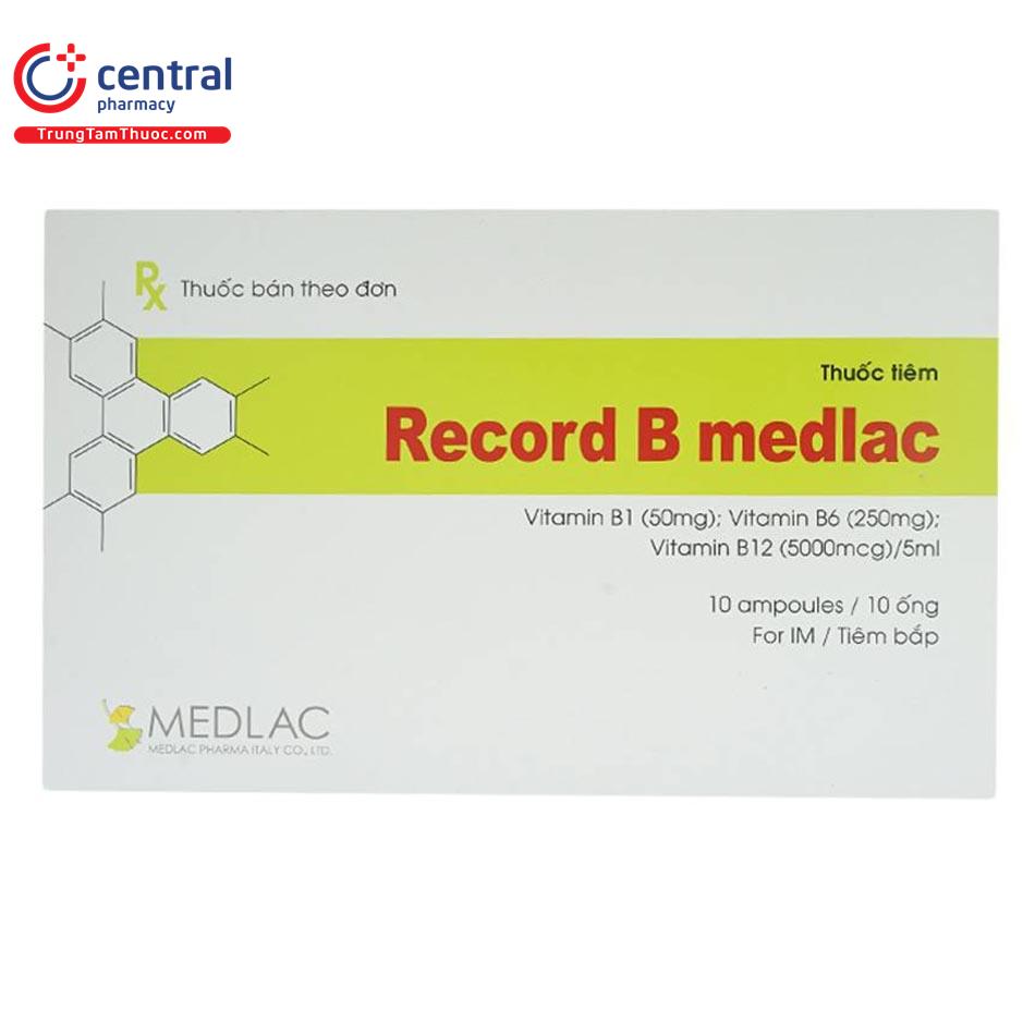 Thuốc Record B Medlac - Thuốc Tiêm Bổ Sung Vitamin 3B