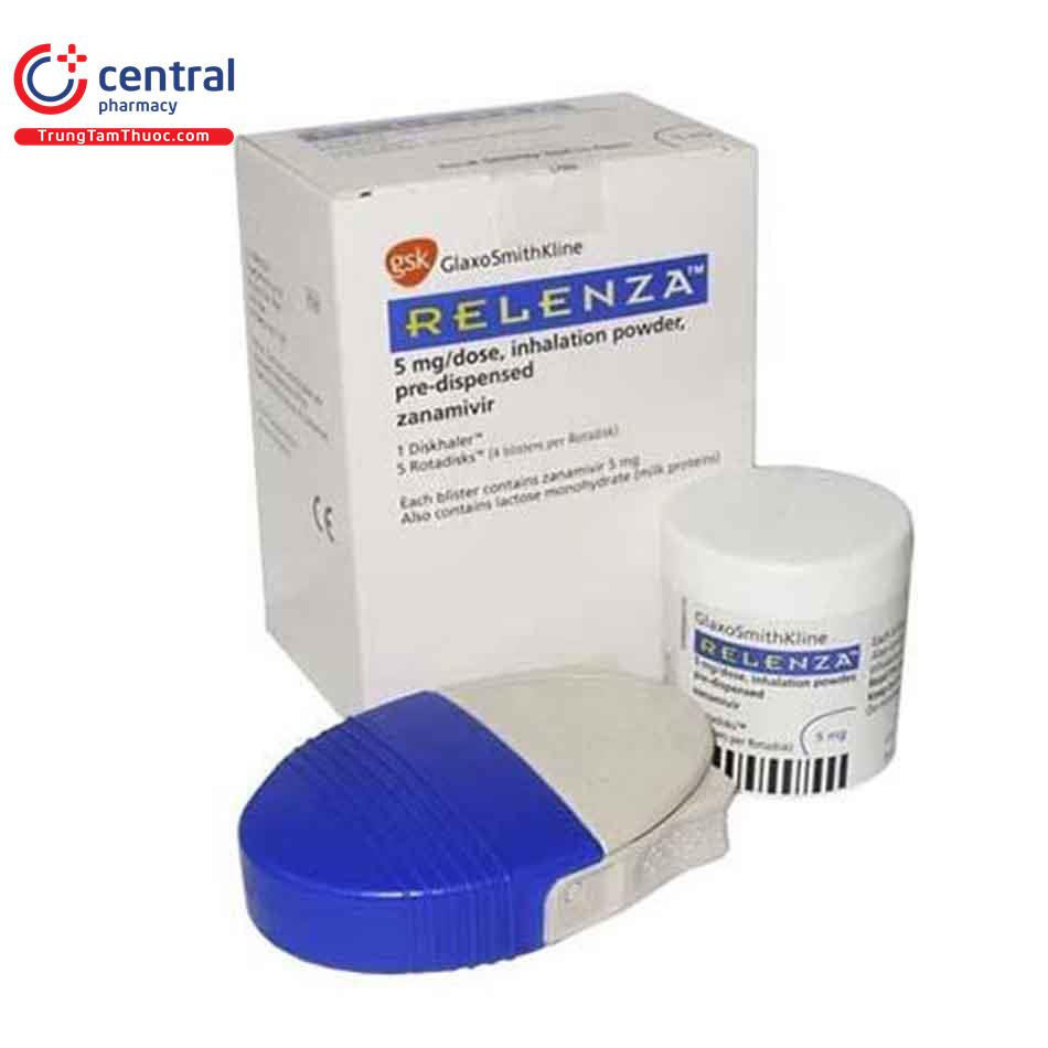 ChÍnh HÃng Thuốc Relenza Zanamivir 5mg Kháng Virus Dạng Bột Hít 5419