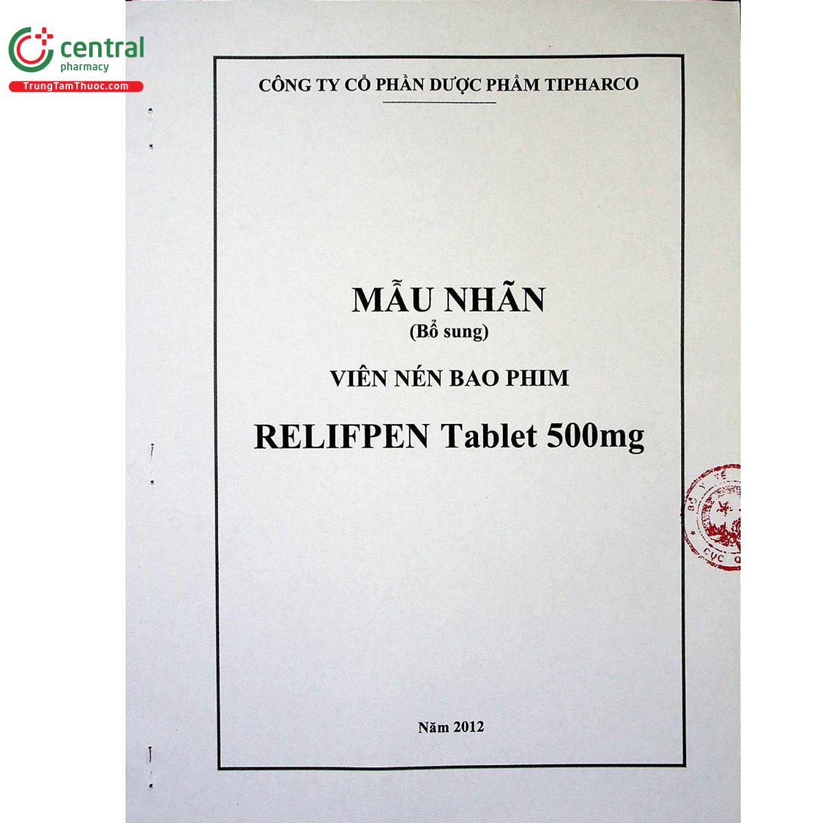 relifpen tablet 500mg 7 J3556