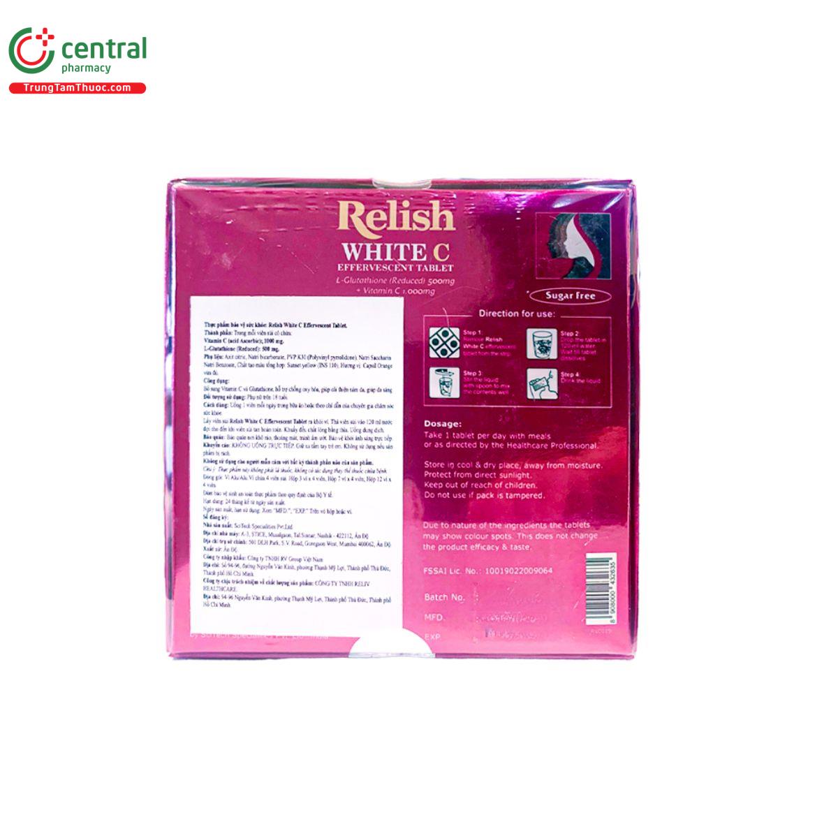 relish white c effervescent tablet 4 V8352