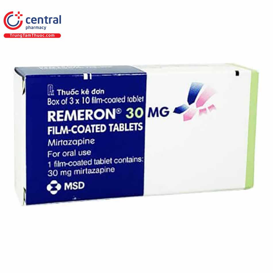 Thuốc Remeron 30mg Thuốc chỉ định trong điều trị trầm cảm