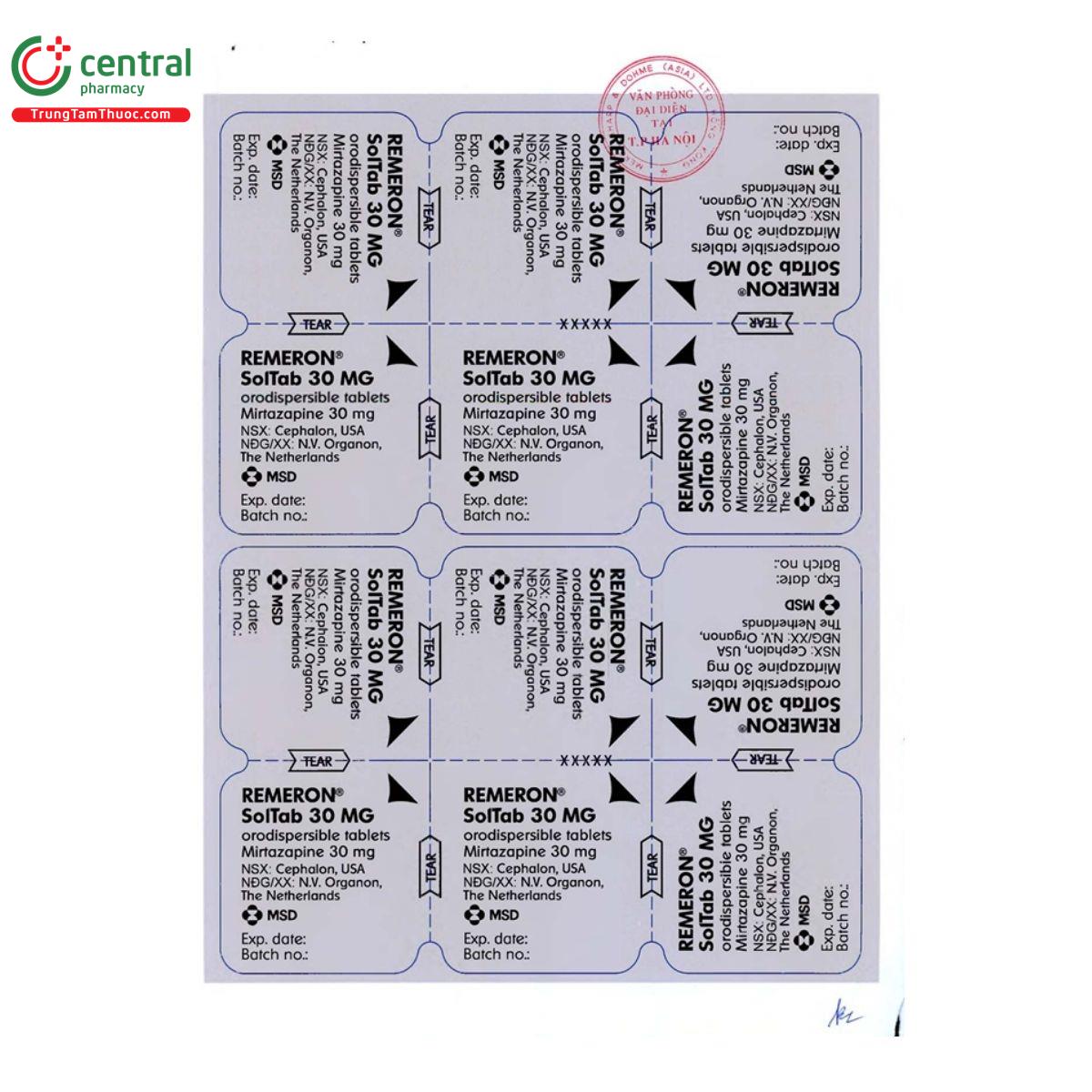 remeron soltab 30mg 7 V8001