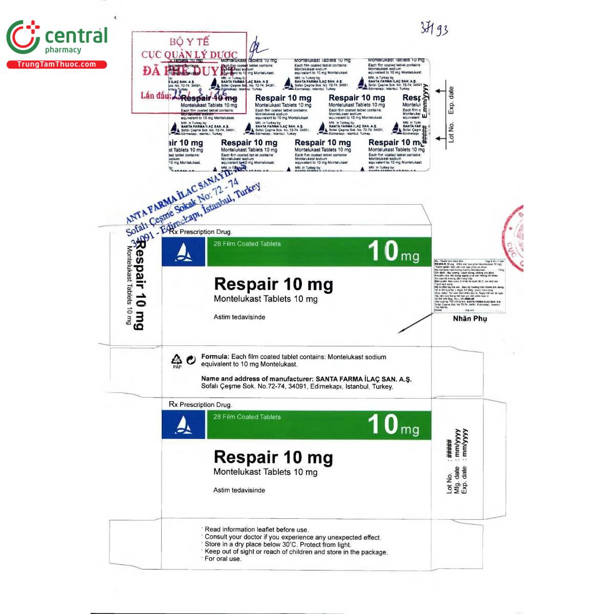 respair 10mg 3 Q6485