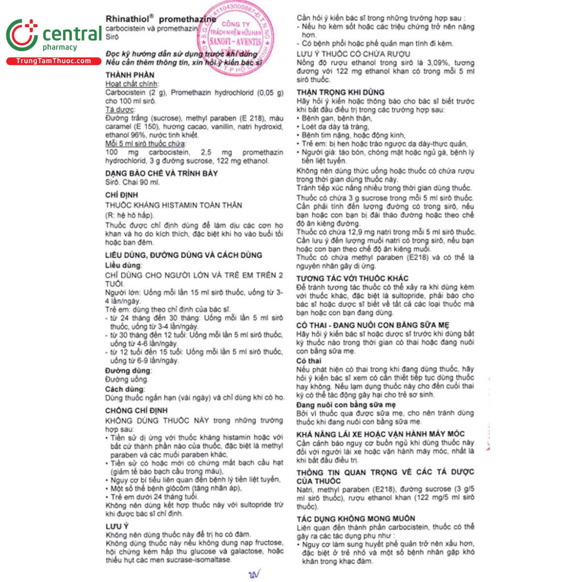 rhinathiol promethazin 2 J4826 rhinathiol promethazin 2 J4826