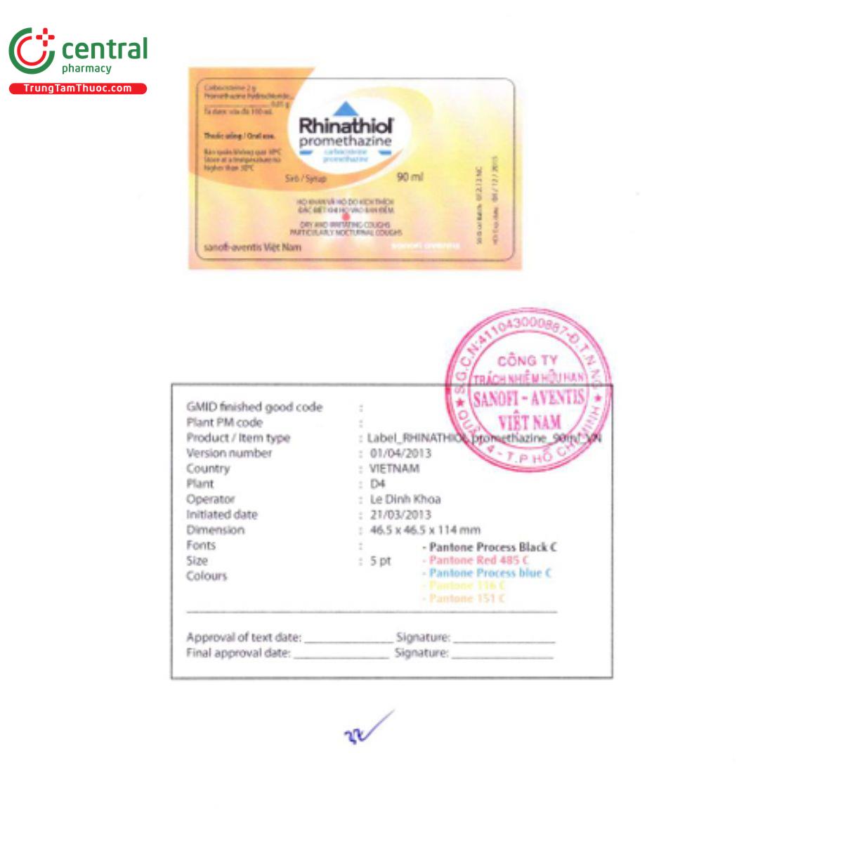 rhinathiol promethazin 3 I3848 rhinathiol promethazin 3 I3848