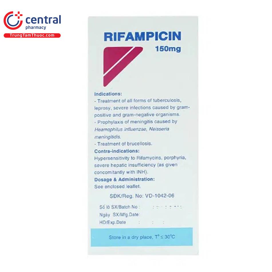rifampicin 150mg mkp 8 J4634