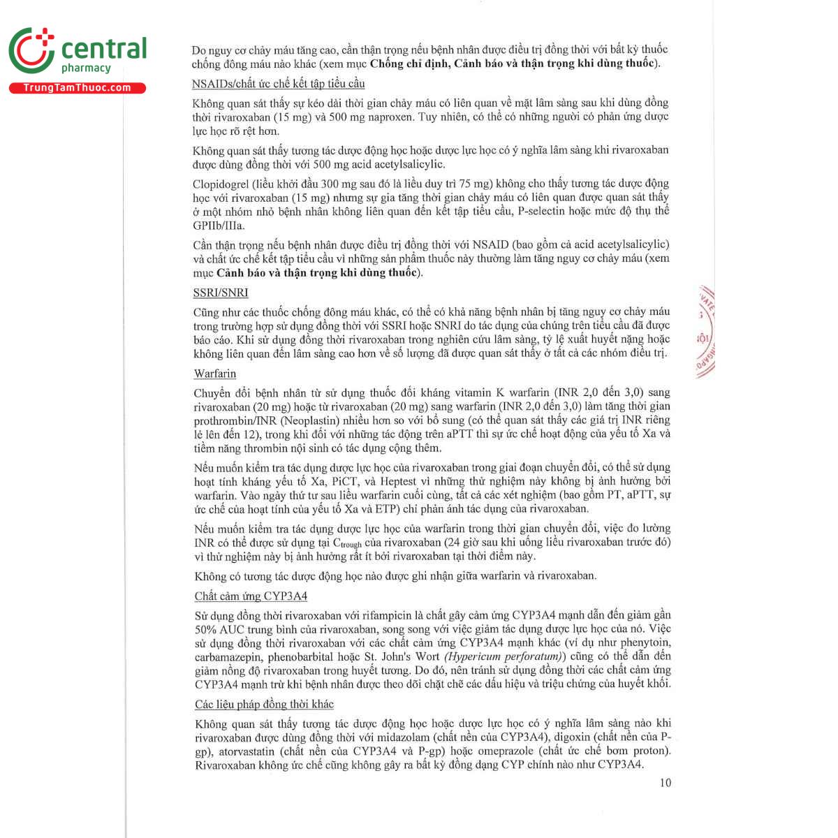 rivacryst 15mg 18 L4785