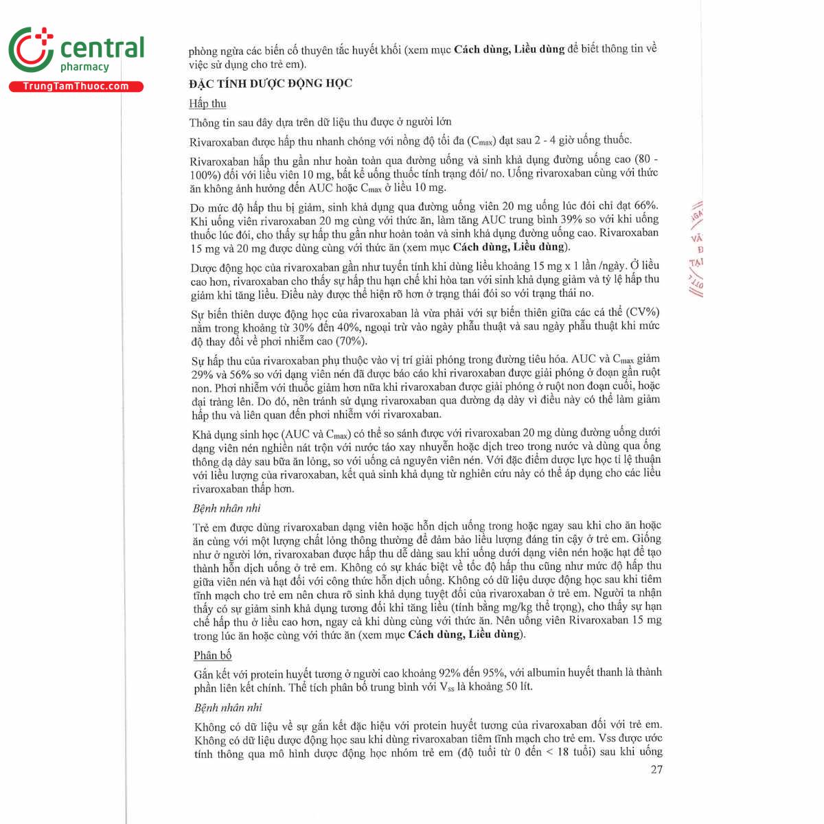 rivacryst 15mg 35 S7568