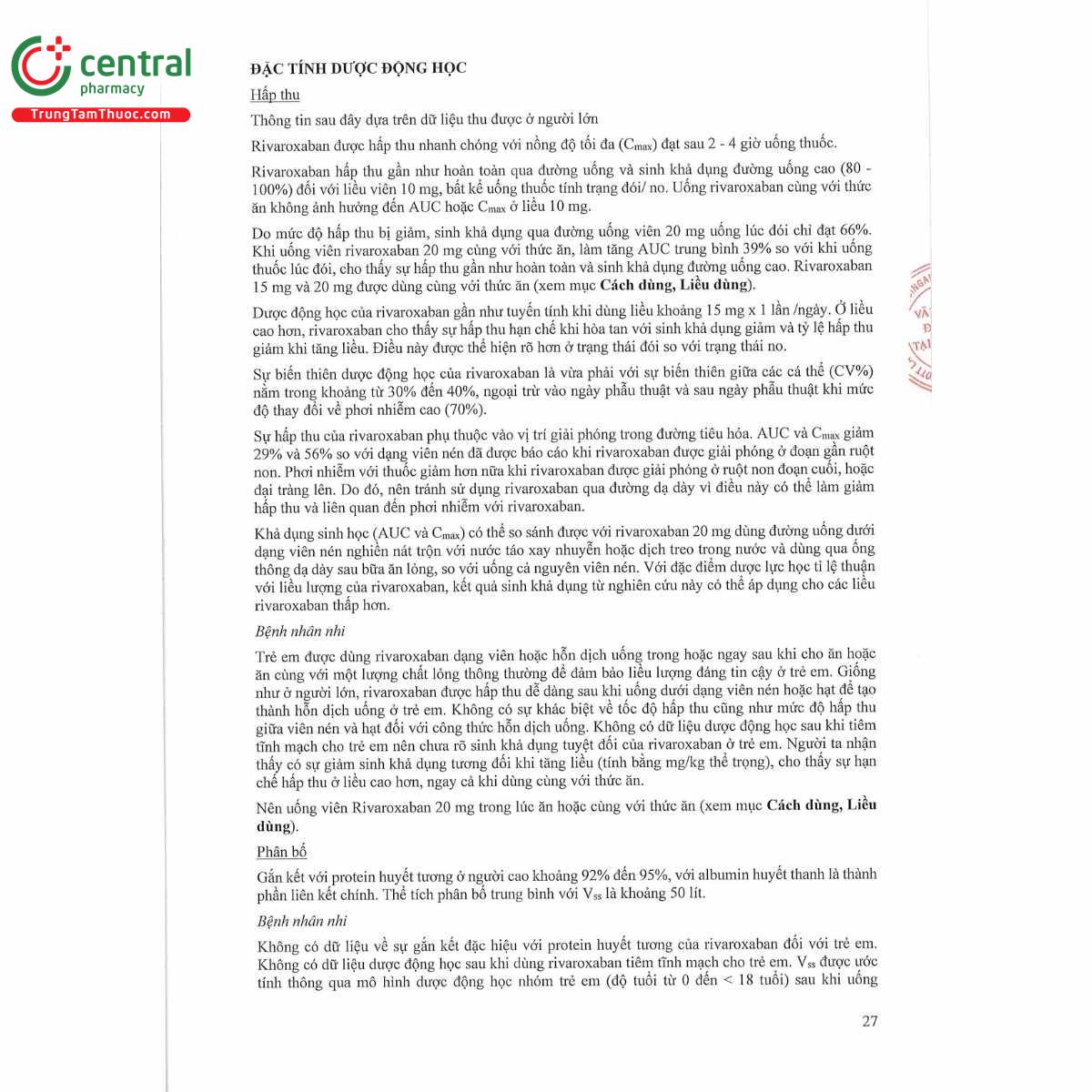 rivacyst 20mg 30 I3032