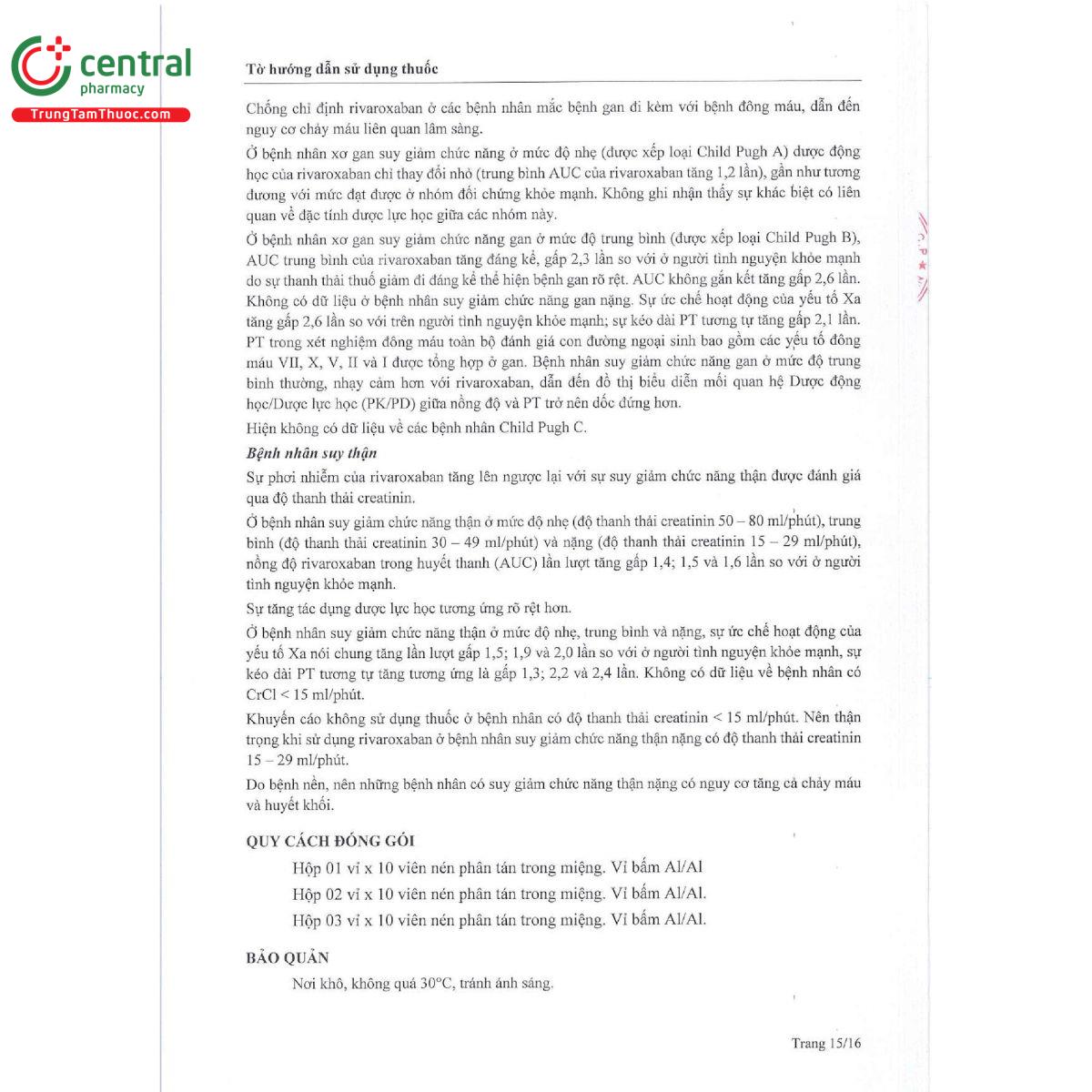 rivaroxaban mcn 15 odt 18 N5846