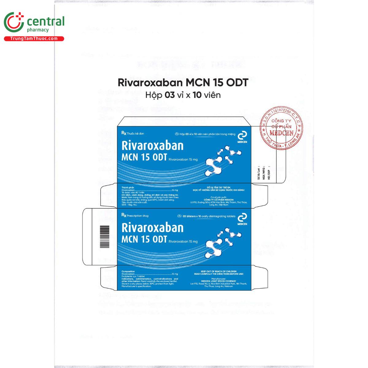 rivaroxaban mcn 15 odt 2 G2837