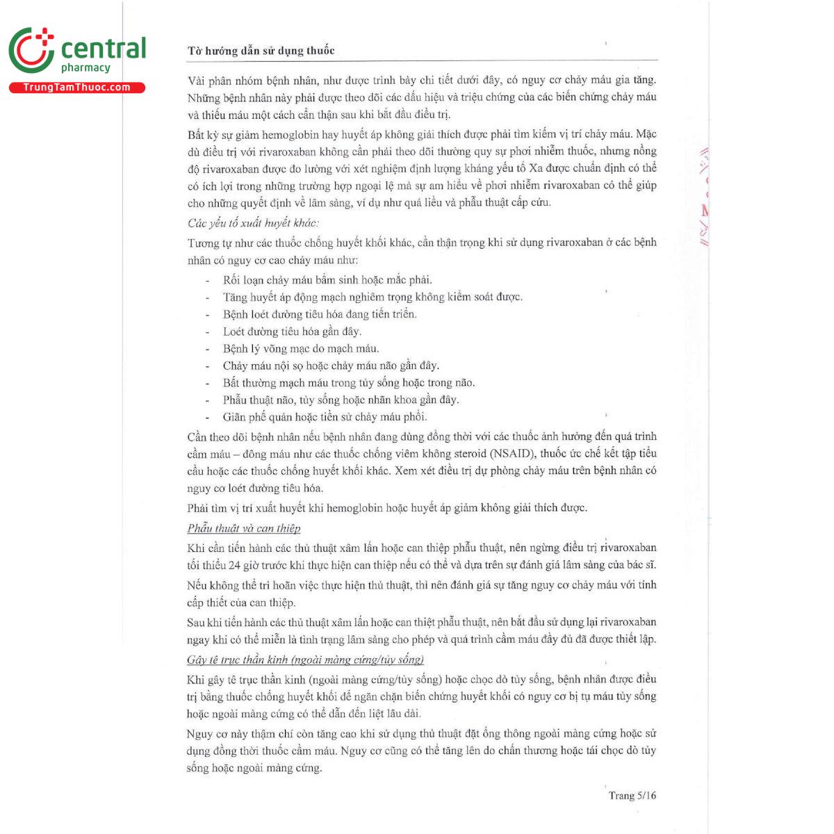 rivaroxaban mcn 15 odt 8 M5178