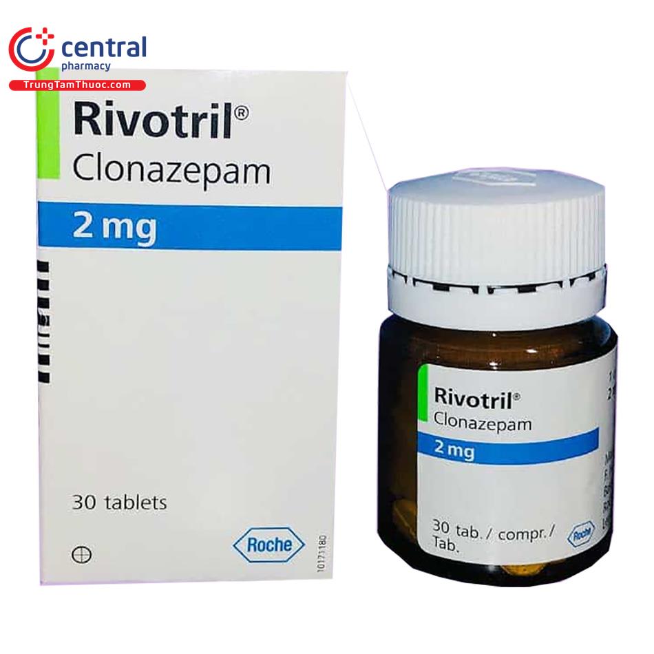 Thuốc Rivotril 2mg Roche (lọ 30 Viên) điều Trĩ Co Giật Và Hoảng Sợ