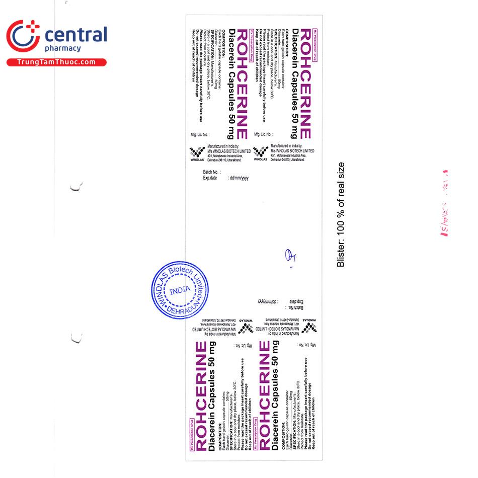 rohcerine 50mg 5 V8176