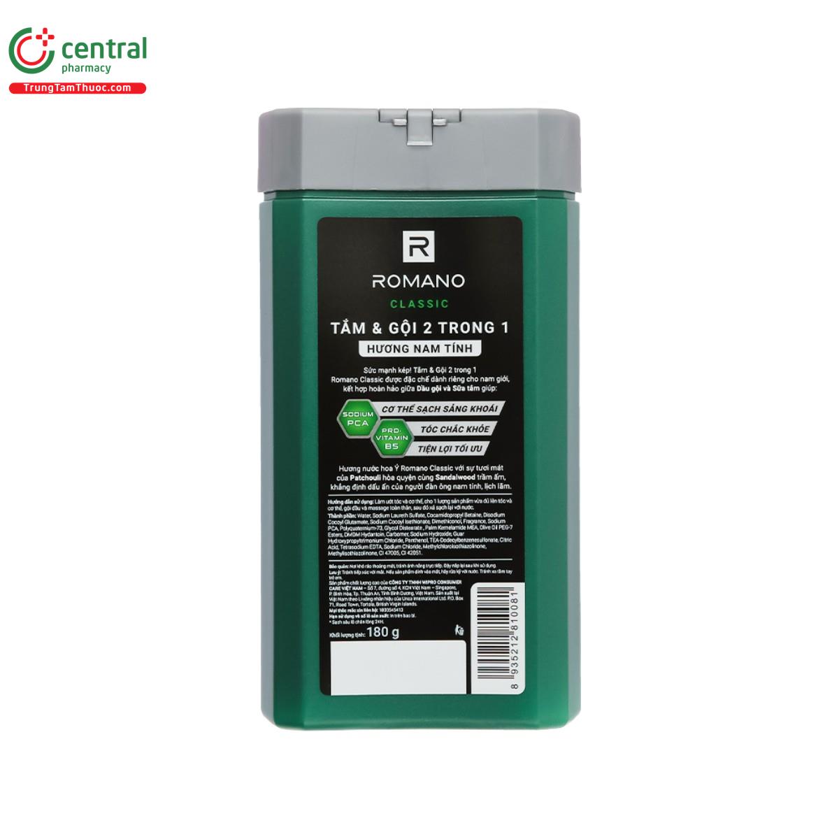 romano classic 2 in 1 hair body wash 6 M5036