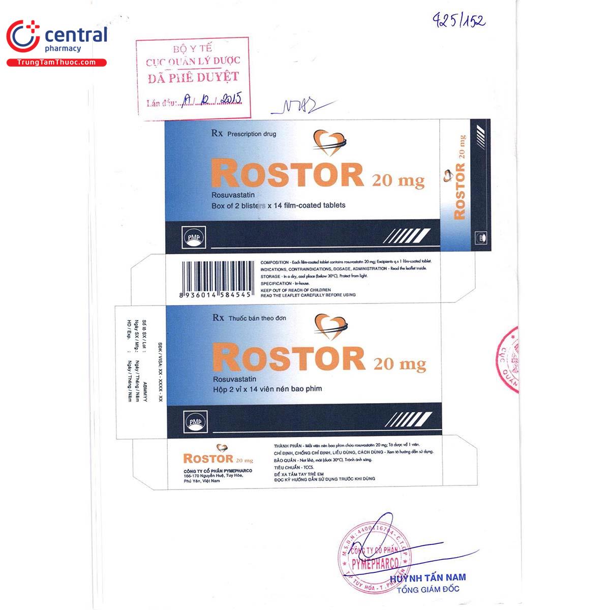 rostor 20mg pymepharco 9 K4144