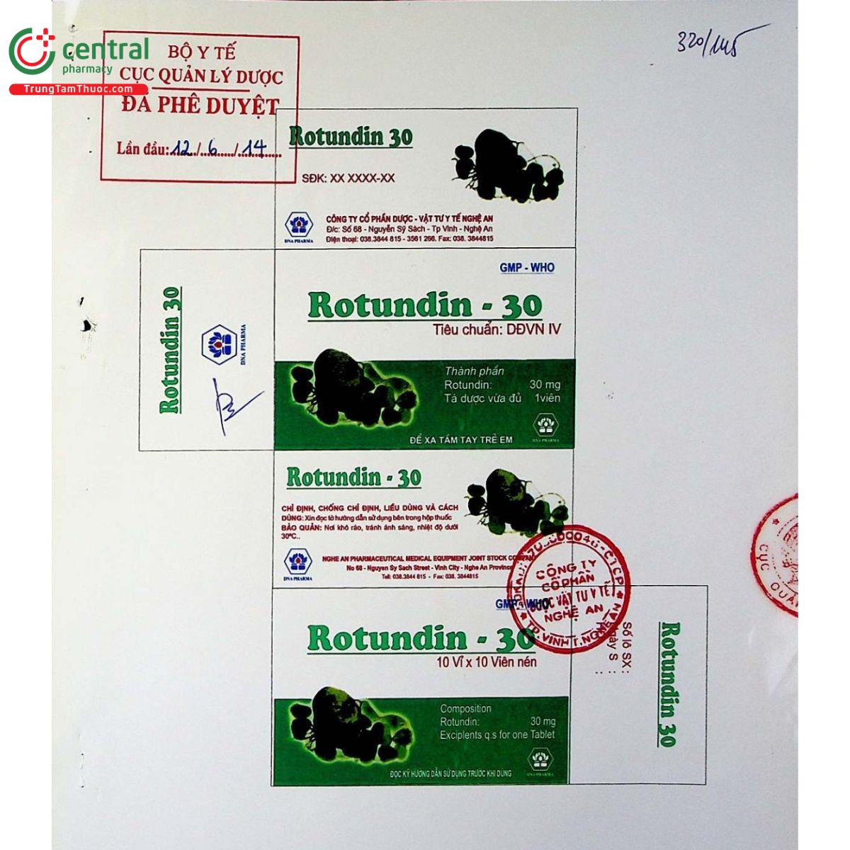 rotundin 30 mg dna pharna 2 O5145 rotundin 30 mg dna pharna 2 O5145