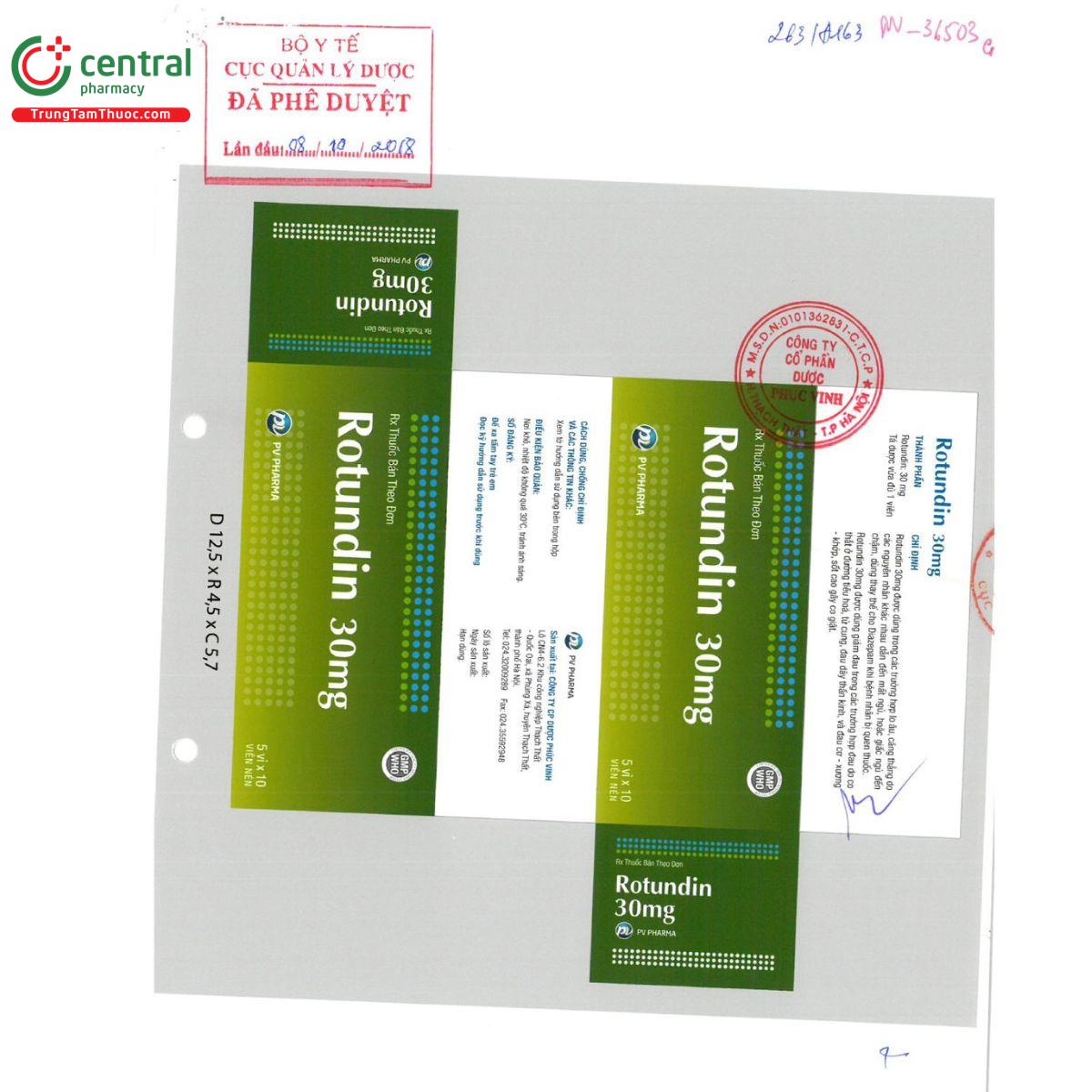 rotundin 30mg pv pharma 2 U8720 rotundin 30mg pv pharma 2 U8720
