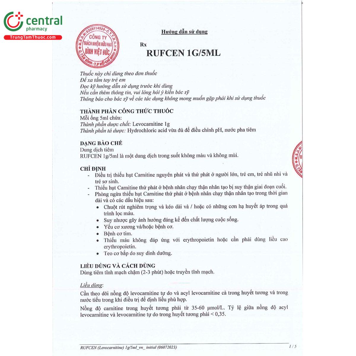 rufcen 1g 5ml 9 N5117 rufcen 1g 5ml 9 N5117