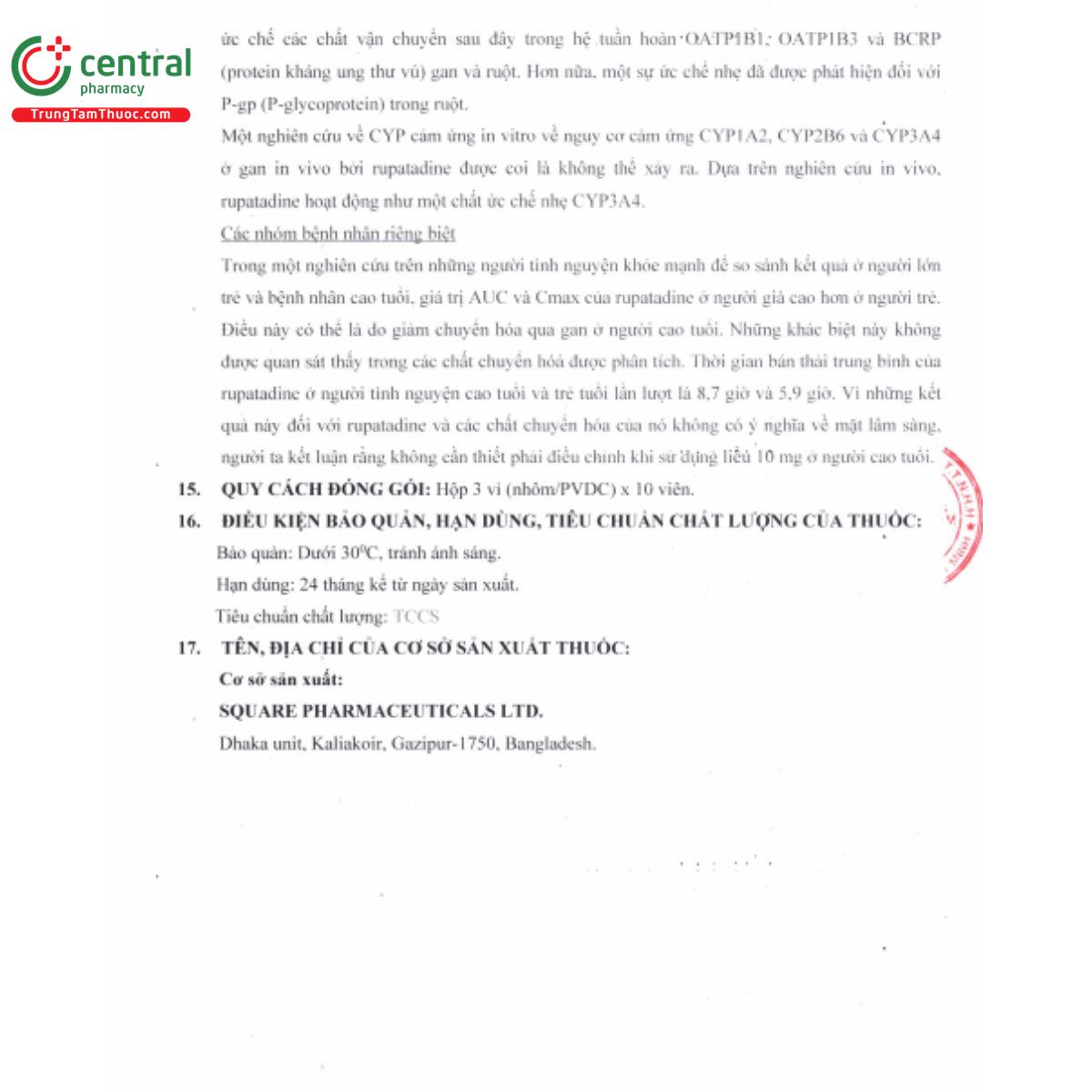 rupatrol tablet 10mg 10 E1275 rupatrol tablet 10mg 10 E1275