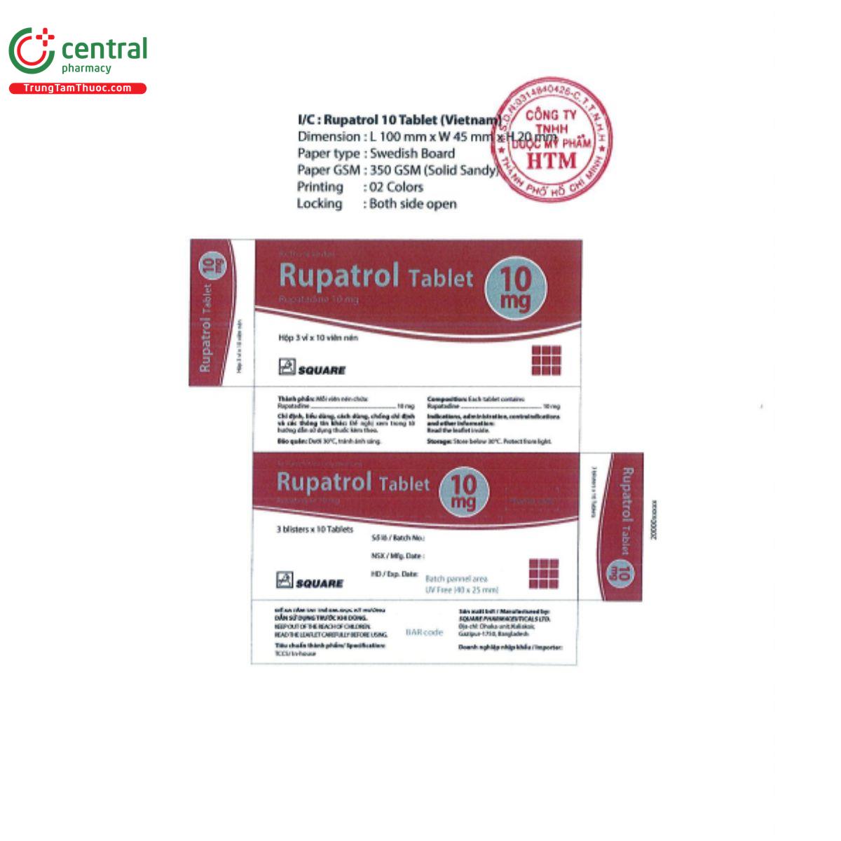 rupatrol tablet 10mg 3 O6375 rupatrol tablet 10mg 3 O6375