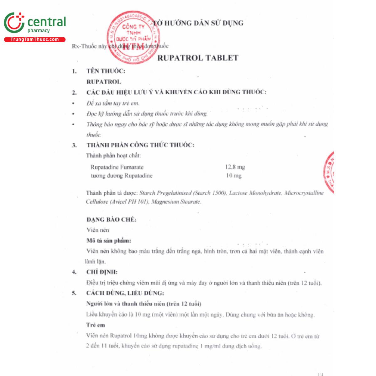 rupatrol tablet 10mg 4 V8023 rupatrol tablet 10mg 4 V8023