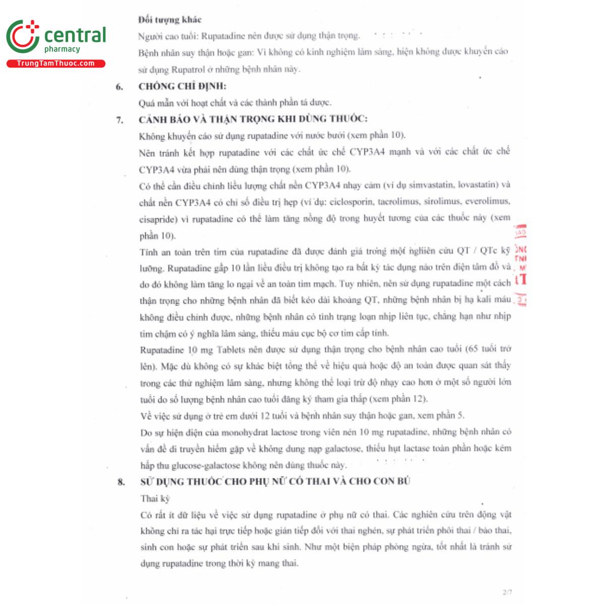 rupatrol tablet 10mg 5 U8035 rupatrol tablet 10mg 5 U8035