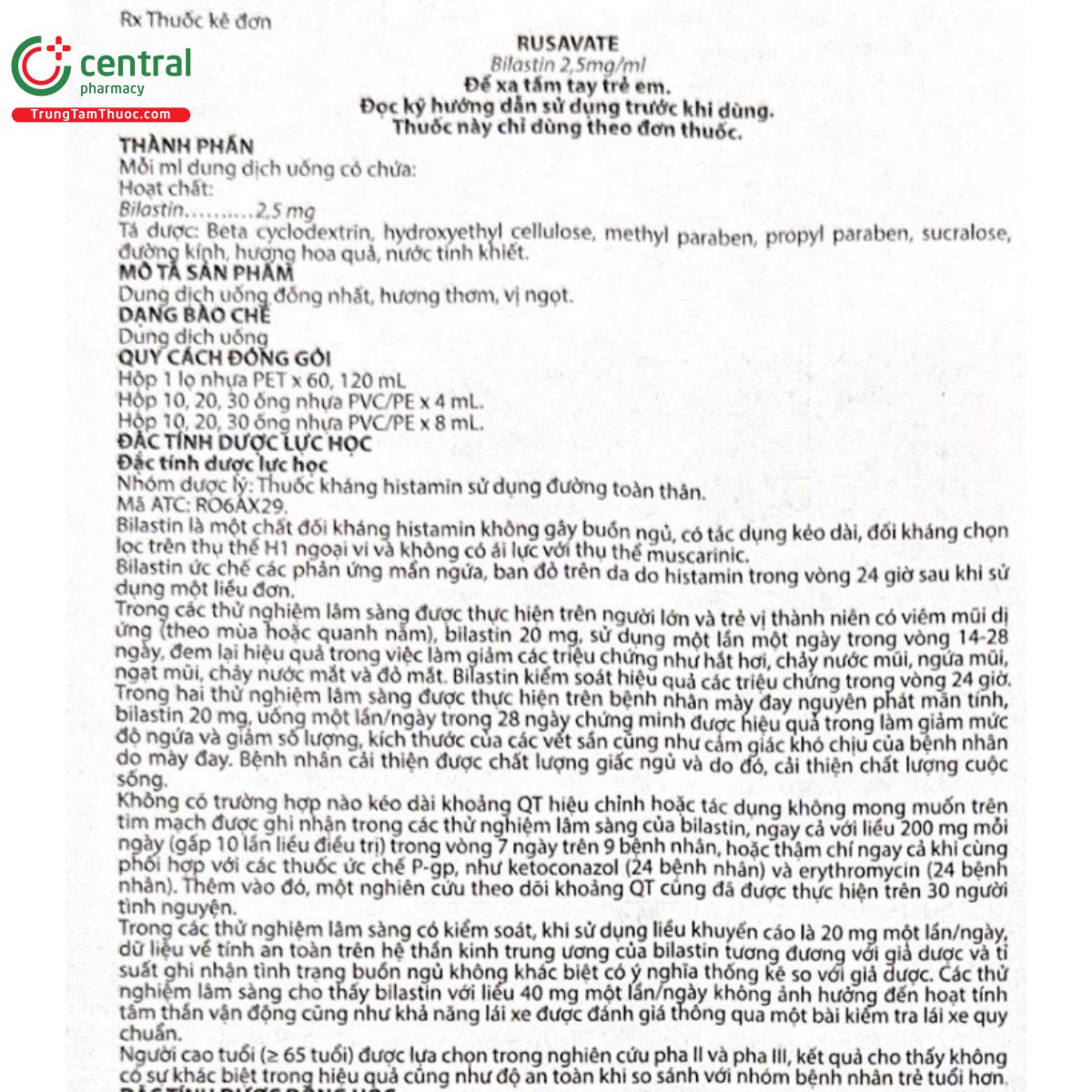 rusavate 2 5mg ml 3 B0682 rusavate 2 5mg ml 3 B0682