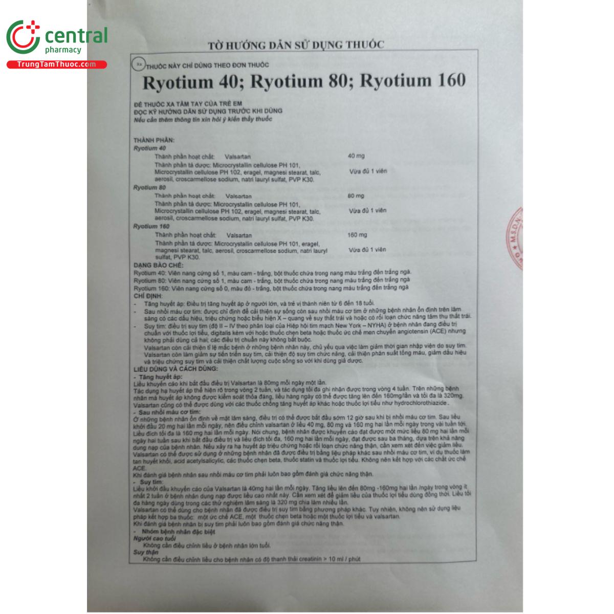 ryotium 160mg 4 I3010