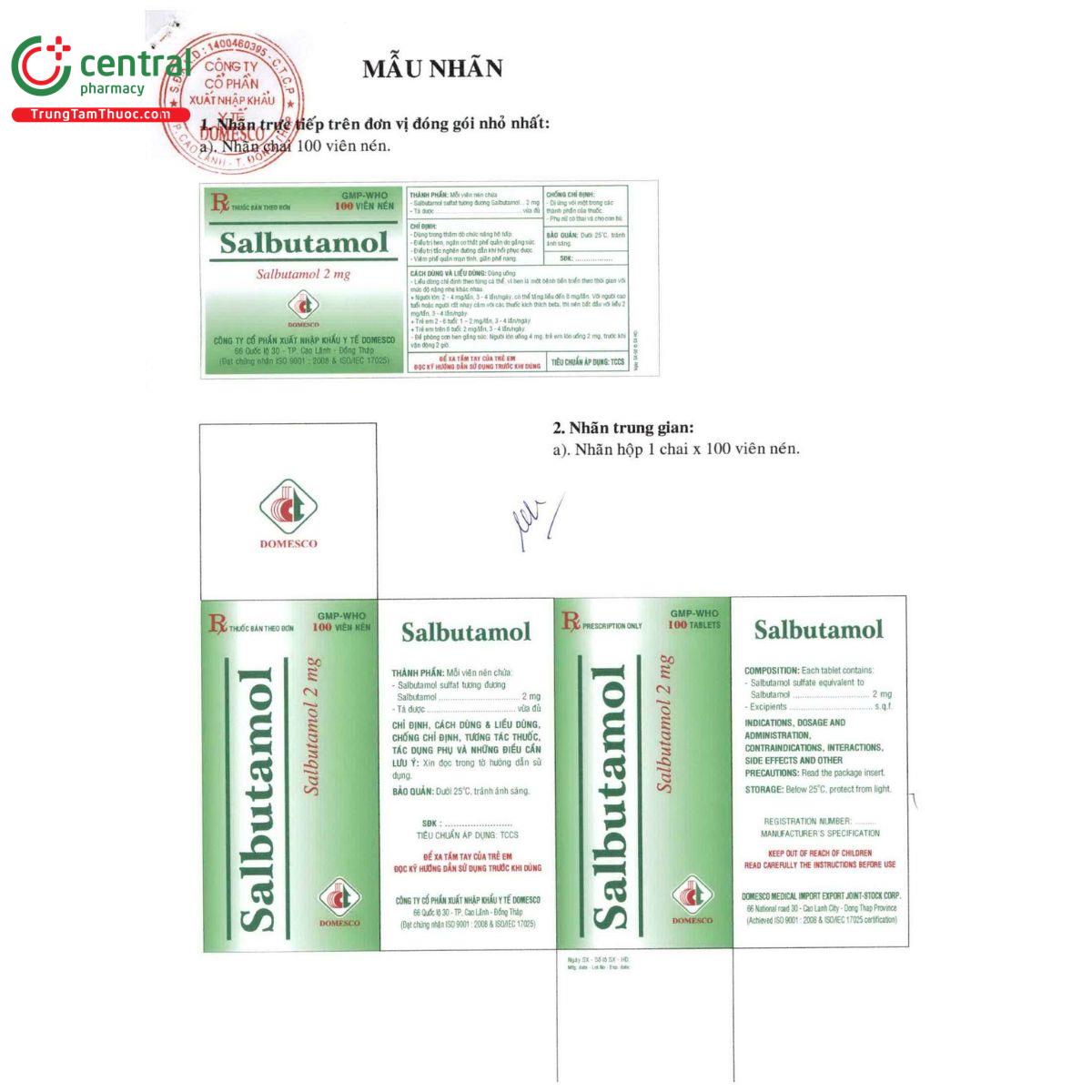 sabutamol 2mg domesco 4 J3674 sabutamol 2mg domesco 4 J3674